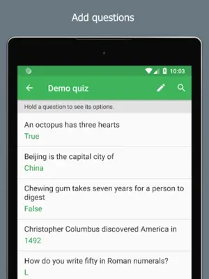 Quizzer (create tests) android App screenshot 4